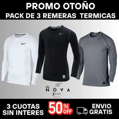 PACK TRES REMERAS TERMICAS MAS -50% OFF - comprar online